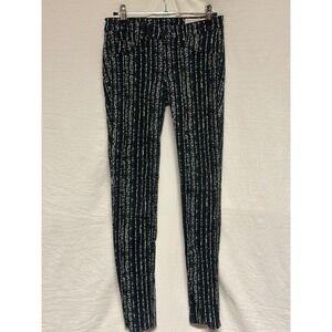 Rag & Bone Barcode‎ Print Twill Black & White Leggings Pants Jeans Sz 24 Small S